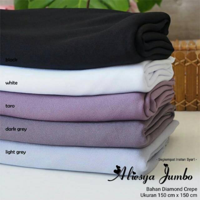 TOP FAVORITE HIJAB ALIESYA JUMBO PREMIUM - BAHAN DIAMOND CREPE