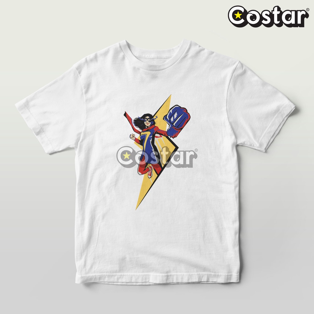 Kaos Miss Marvel Kamala Khan Lihghting Bahan Combed Premium