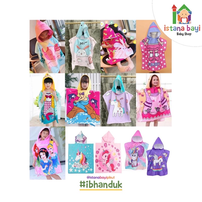 Handuk Ponco anak karakter/Handuk Ponco Murah / Ponco DF /Handuk Renang