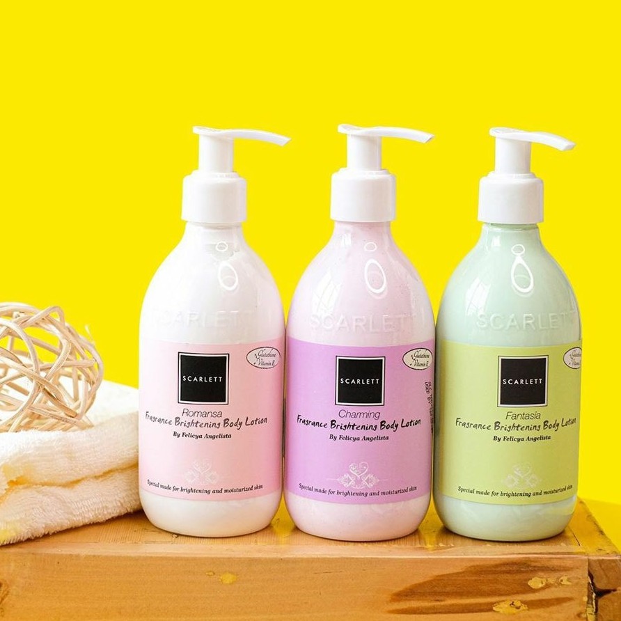 SCARLETT Fragrance Brightening Body Lotion 300ml ~ Romansa / Fantasia
