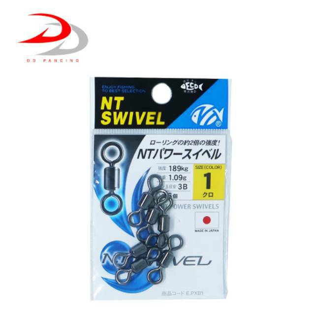 Pack De 16 émerillons NT Power Swivel – Taille 1, Résistance 189 Kg, Pêche