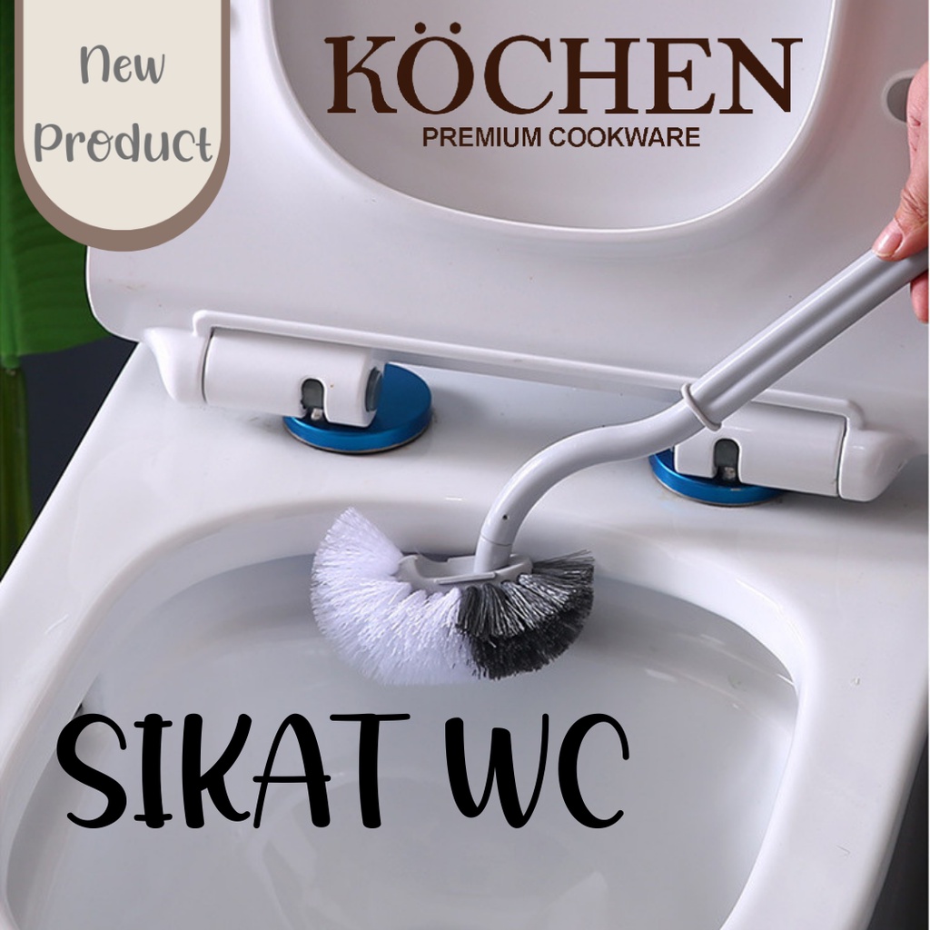 MYKOCHEN.INA Sikat Wc Brush Toilet Bulat Lengkung Alat Pembersih Kamar Mandi Lantai Ubin Bathroom Brush Bolmen Jamban