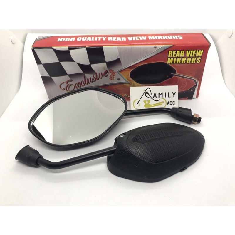 SPION STANDAR BEAT TANGKAI HITAM MOTOR UNIVERSAL HONDA