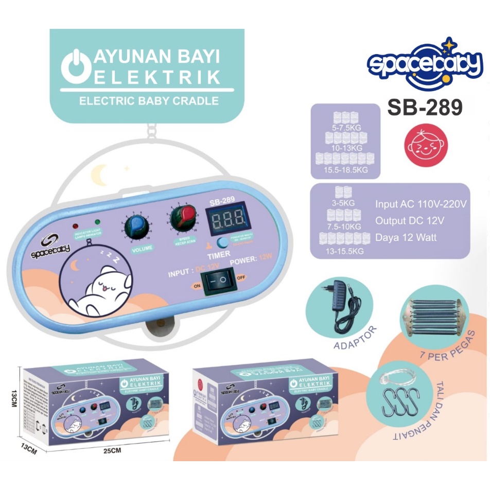 Spacebaby Mesin Ayunan Bayi Otomatis SB-289