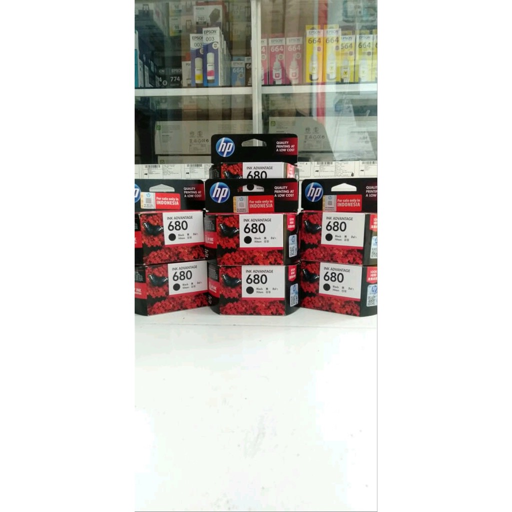 Catridge Cartridge Original HP 680 Hitam Black F6V27AA Tinta Printer HP Deskjet 1115 2135 3635 3835