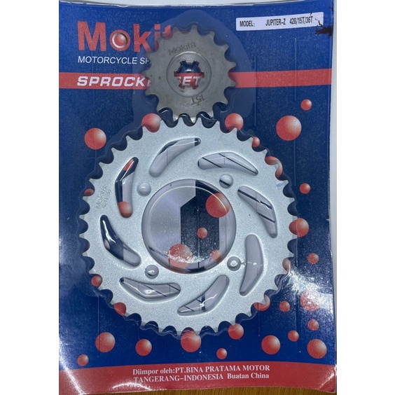 Gir Set Depan Belakang Gear Yamaha Vega R New 15T 35T Jupiter Z Vega Lama Fizr Gigi Tarik