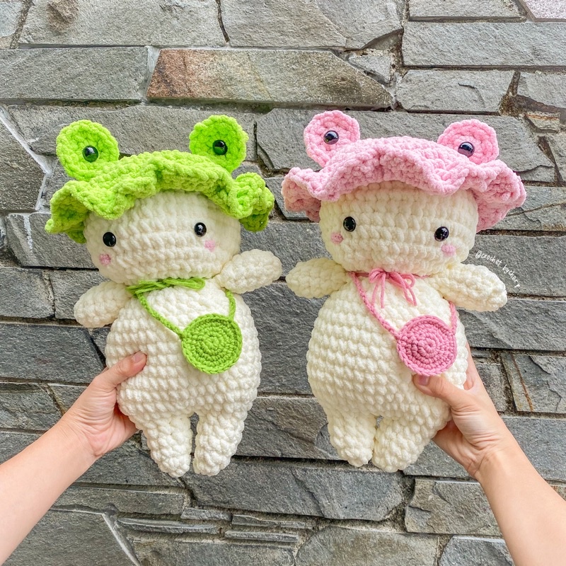 Mushie Plushie Frog Jumbo Amigurumi Handmade