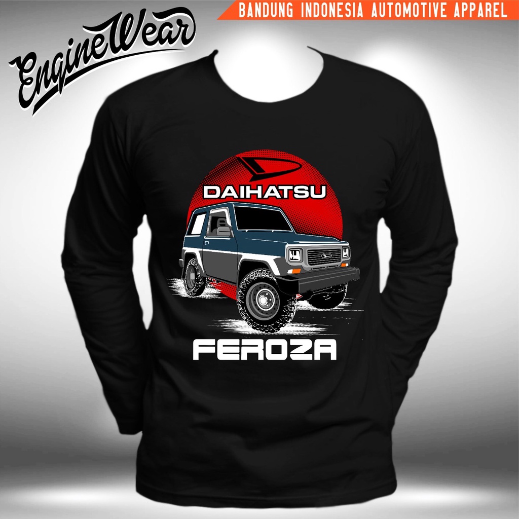 kaos daihatsu feroza baju mobil otomotif tshirt feroza jeep offroad hj