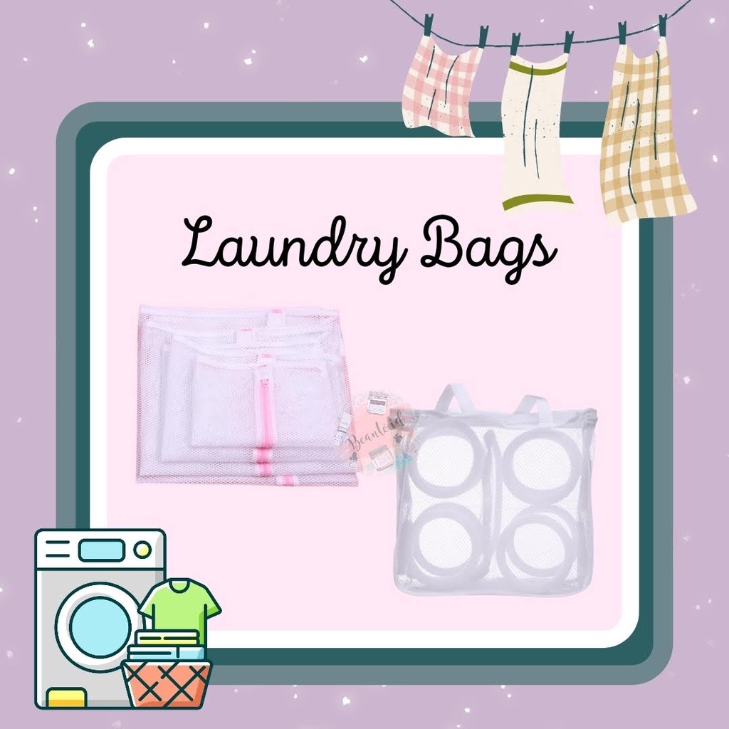 Kantong / Tas Laundry Mesin Cuci Portable Model Jaring Serbaguna Underware Bra Celana Dalam Sepatu Baju Bayi Laundry Washing Mesh Bag