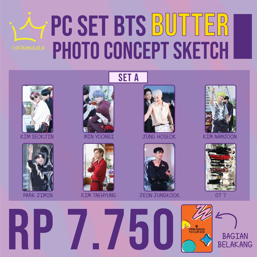 PHOTOCARD SET BTS BUTTER PHOTO CONCEPT SKETCH