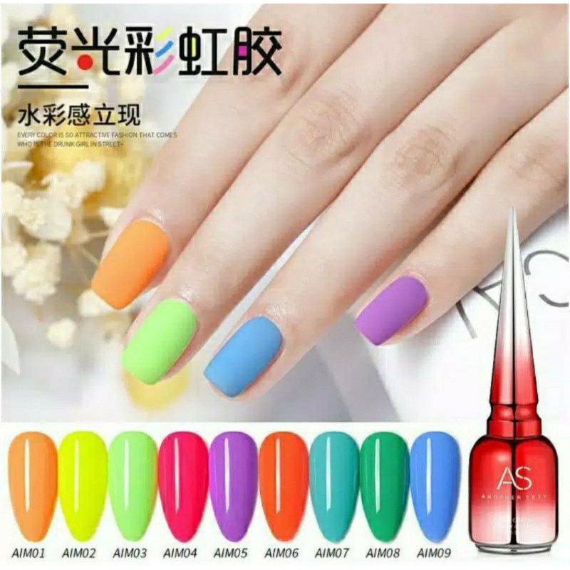 A S NAIL GEL POLISH SET KUTEK GEL POLISH AS SET ISI 9 WARNA