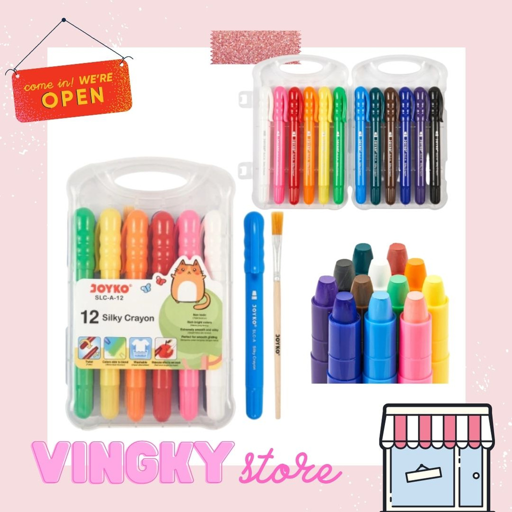 

Silky Crayon Halus Joyko 12Warna SLC-A-12