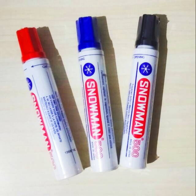 

SPIDOL SNOWMAN MARKER 500 WARNA : HITAM, BIRU, MERAH JUMBO