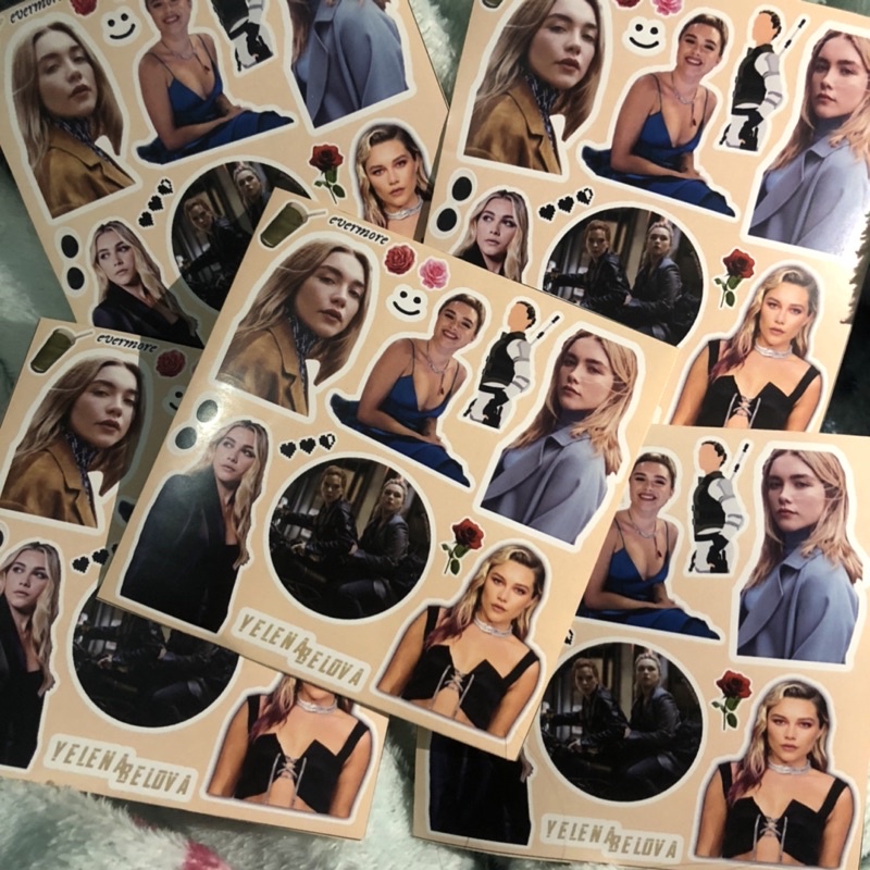 florence pugh/yelena belova sticker