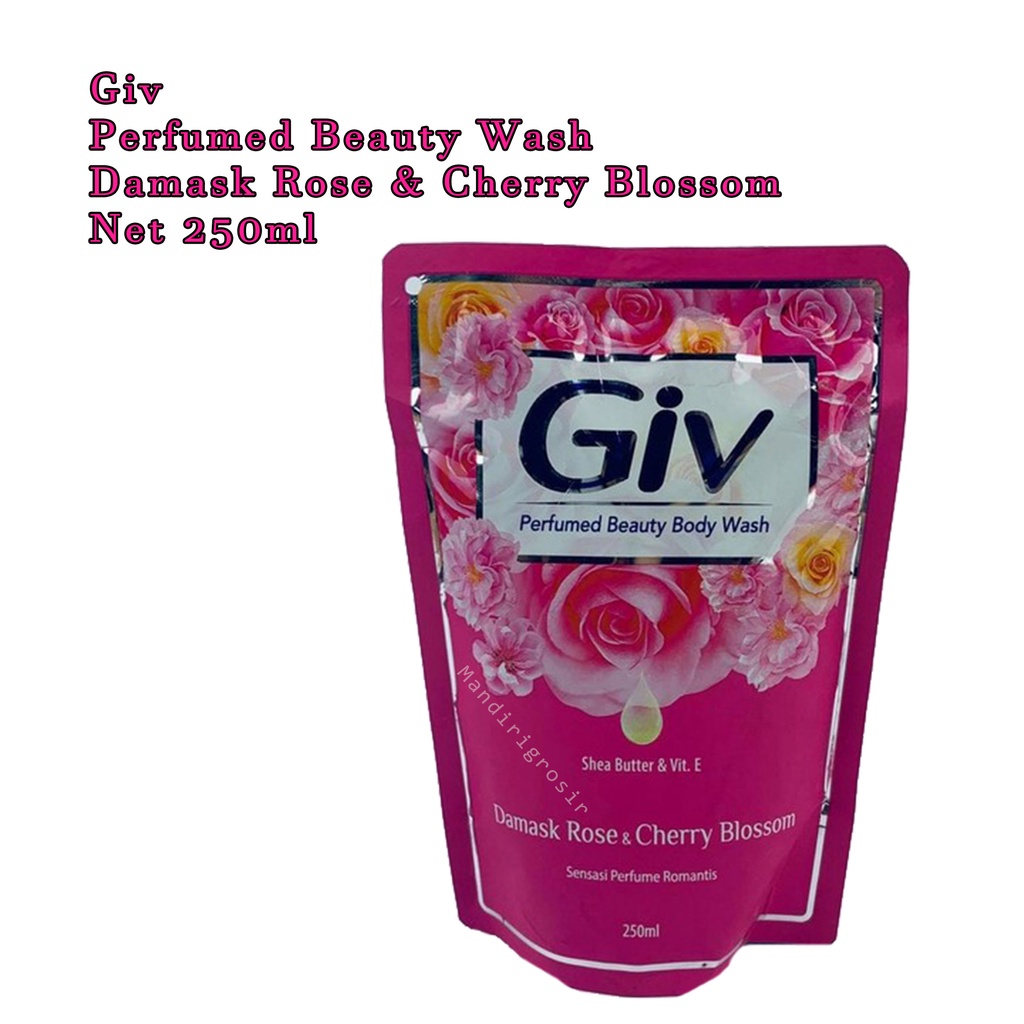 Sabun cair * Giv * shea butter dan vitamin e * Rose &amp; cherry blossom * 250 ml