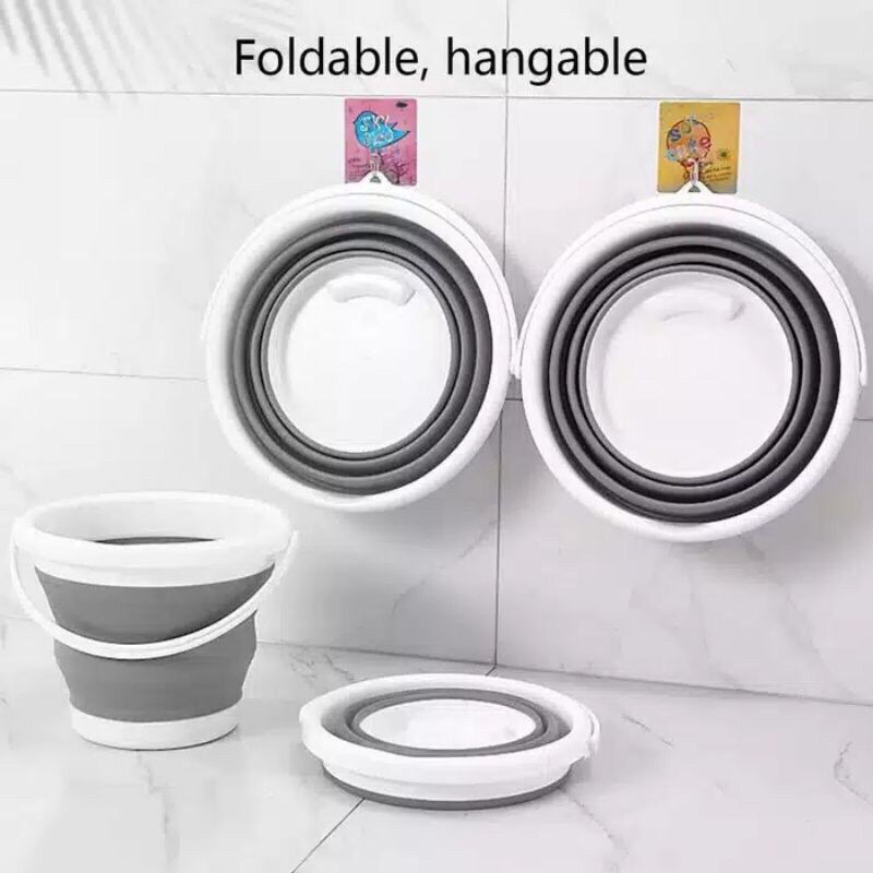 Ember Portable Putih Abu Ember Lipat Putih Abu