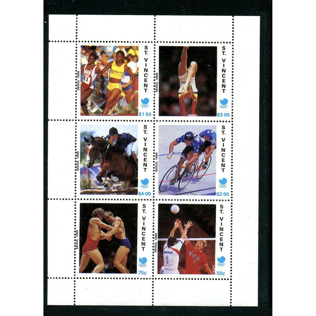 

MIni Sheet Perangko St.VIncent Serie Olympic Seoul 1988