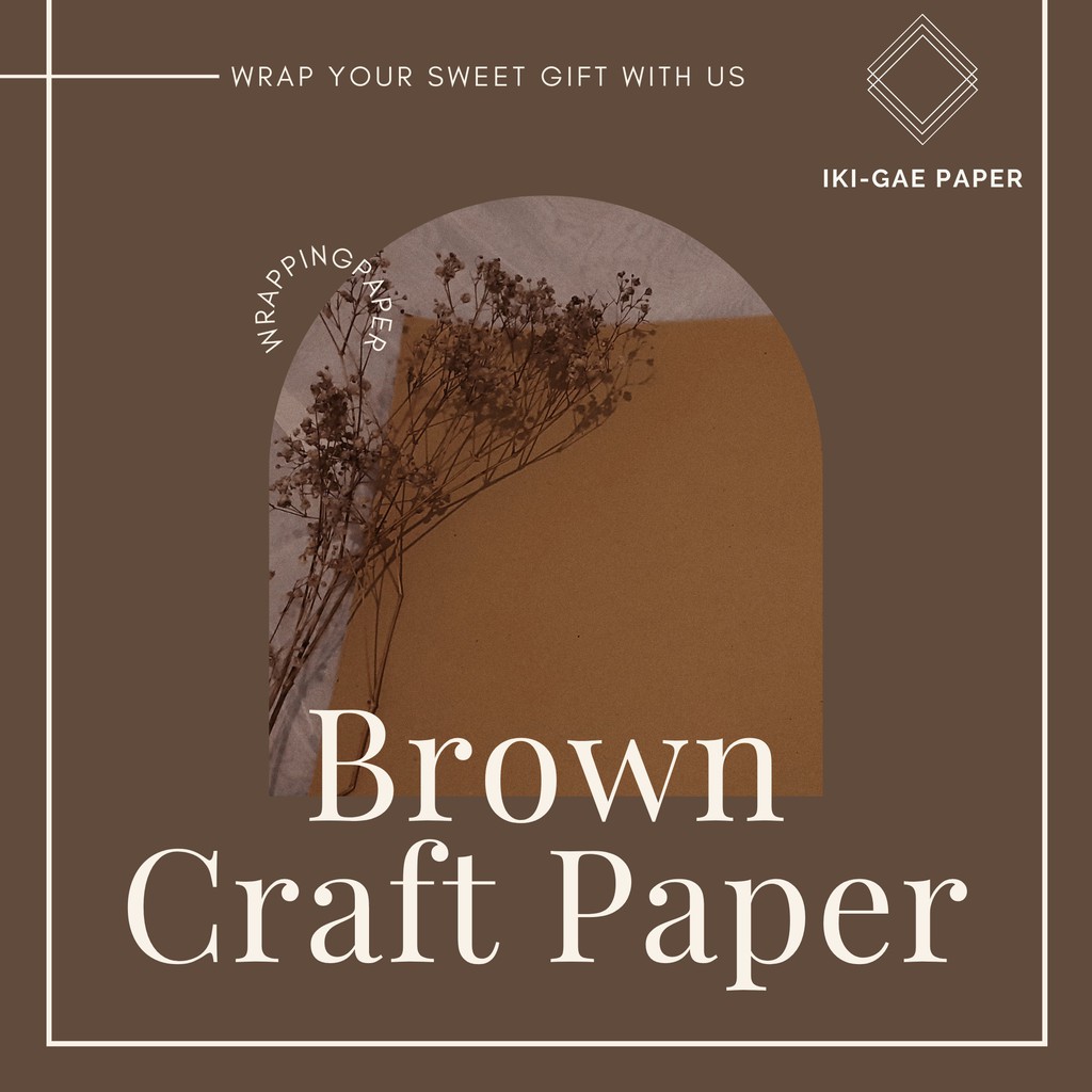 

Brown Craft Paper / Wrapping Paper (Vintage/Rustic) - Samson 80gsm 90 x 120 cm