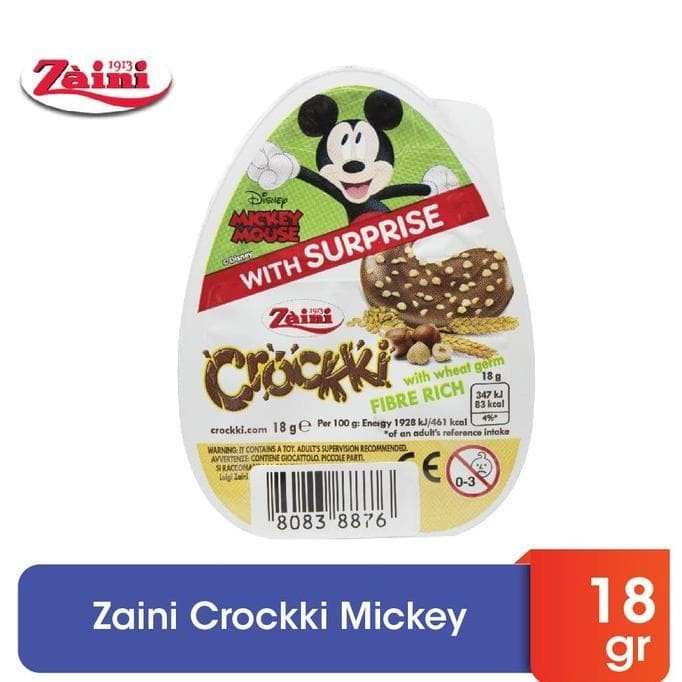 

Zaini Crockki Surprise Egg Mickey Mouse 18gr - Coklat impor