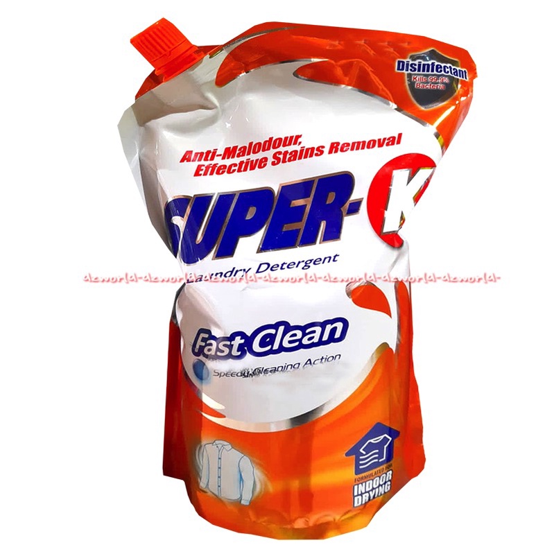 Super-K Fast 2.5kg Fast Clean Anti Bacterial Colurtec Liquid Detergent Cair Kuat Harimau Super K Sabun Cuci Cair Baju Pakaian Bersih Penghilang Noda 2.5 kg