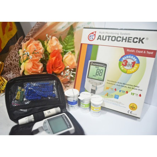 Autocheck Alat GCU/Alat tes gula darah, asam urat, cholesterol