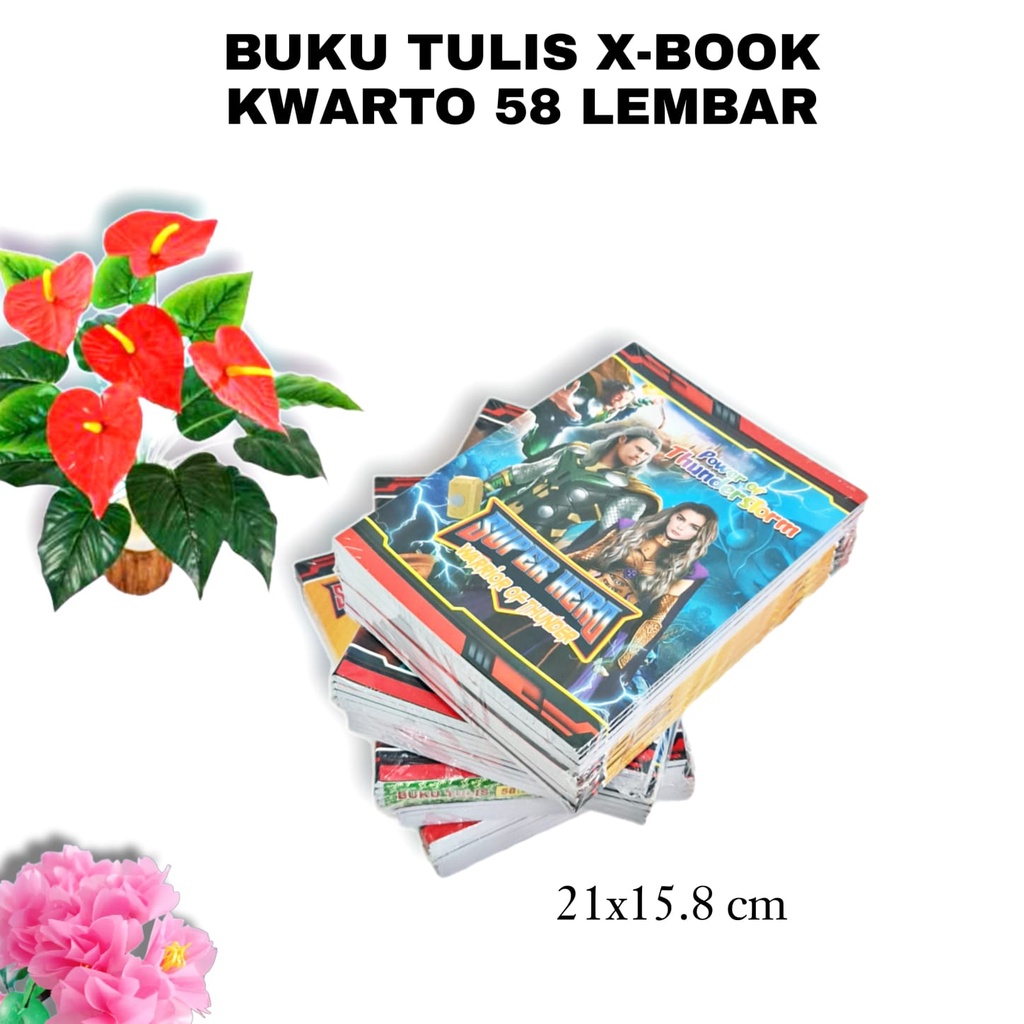 

SOS Buku Tulis X-Book Kwarto/Kecil 58 Lembar (10bk) / Buku Catatan / Buku Sekolah