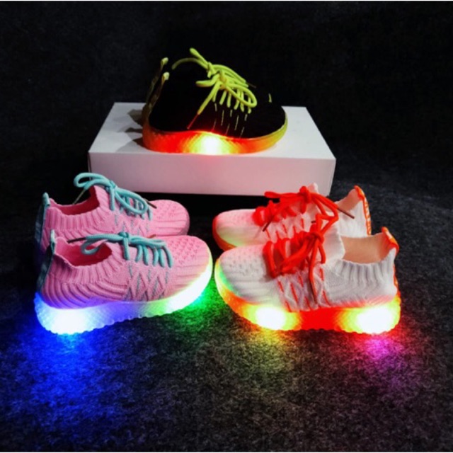 J013D. SEPATU LED ANAK CEWE COWO/ SEPATU FASHION ANAK.1-7 TAHUN