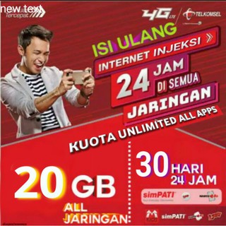 PROMO PAKET DATA INTERNET KUOTA TELKOMSEL TSEL 25GB 38GB 50GB 55GB