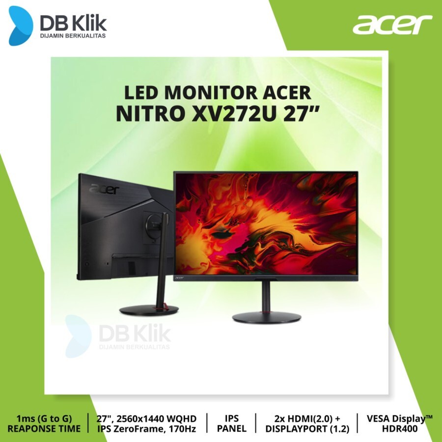LED Monitor Gaming Acer Nitro XV272U 27&quot; 144Hz WQHD HDMI DP ( XV272U P)