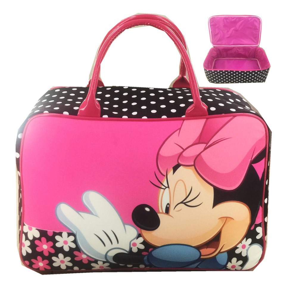 TRAVEL BAG SUPER KANVAS KARAKTER (TAS ) MICKEY MINNIE Super Big Size / KOPER ANAK KARAKTER