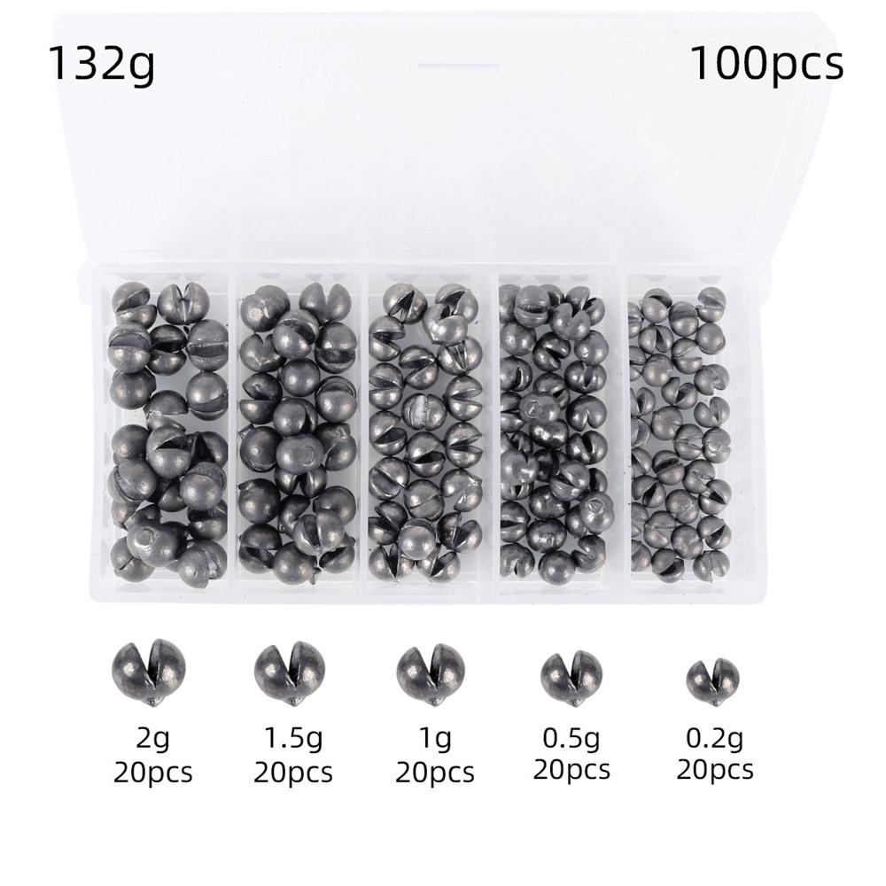 TOP 100pcs Set Sinker Pancing Round Gear Bite Lead