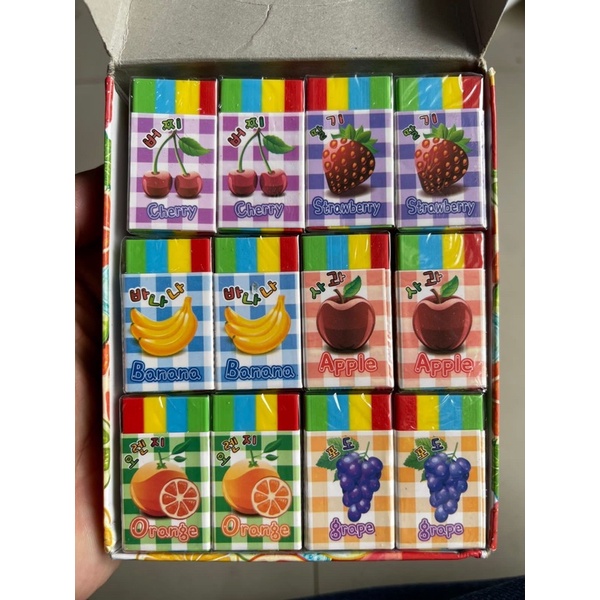 

penghapus pensil bentuk kotak warna warni satuan isi 36