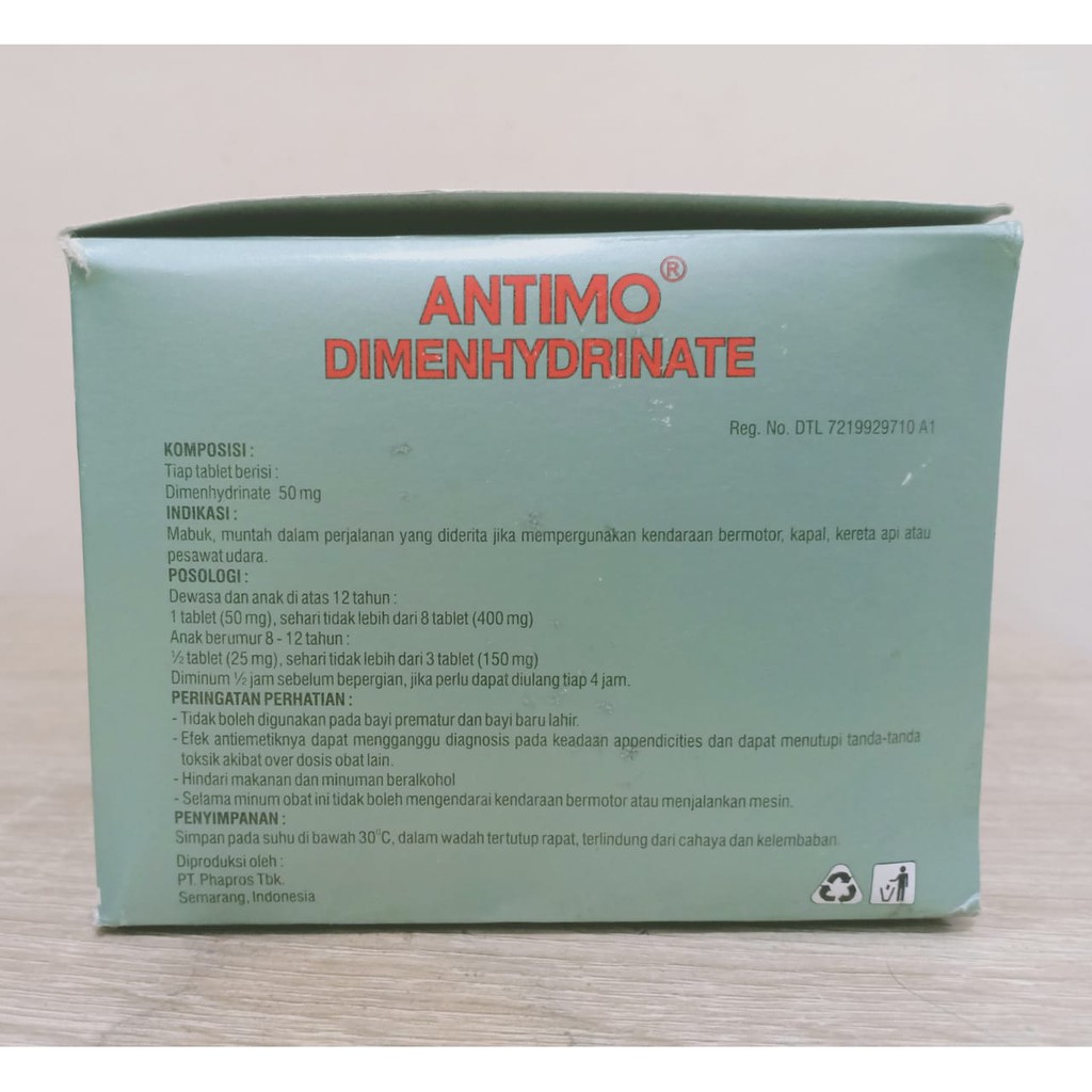 ANTIMO 50 MG 10 TABLET