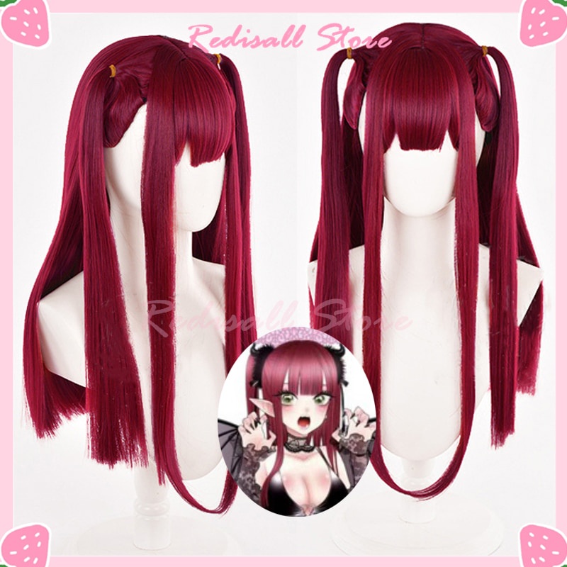 PREORDER My Dress-Up Darling Cosplay Wig Kitagawa Marin Rizu Kyun Dark Red Hair 58cm Long Straight P