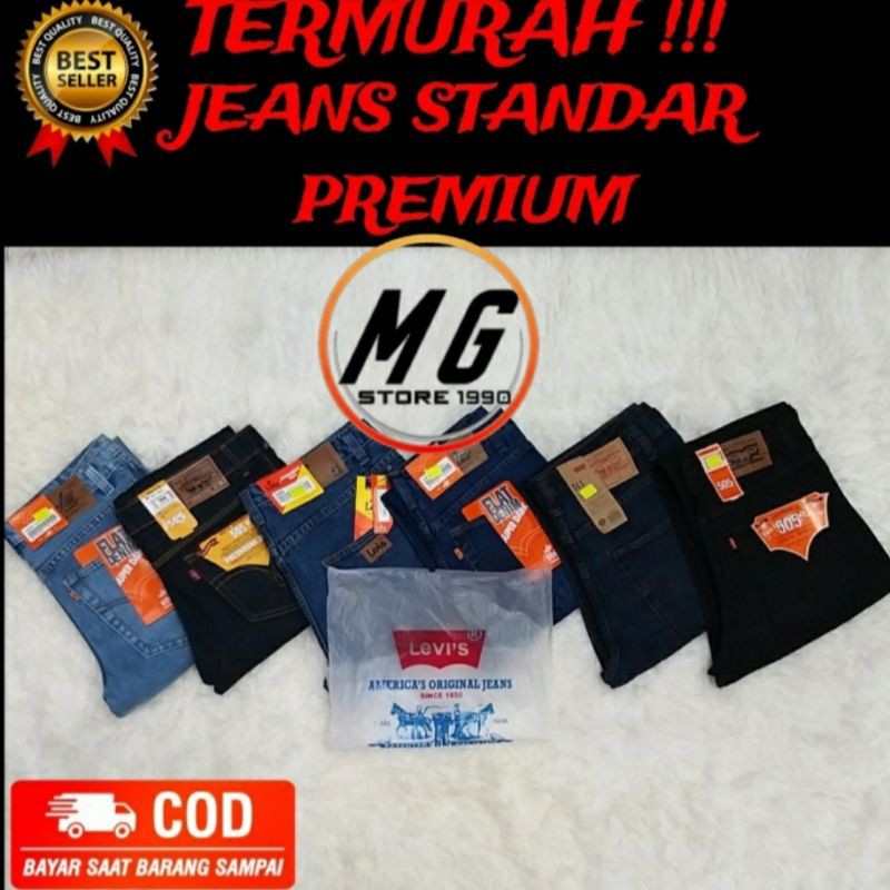 CELANA JEANS PANJANG STANDART JUMBO BIG SIZE PRIA LAKI LAKI