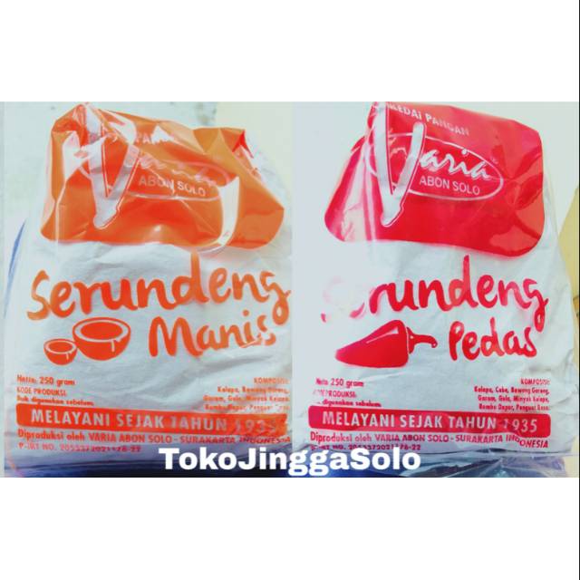 

Serundeng Varia srundeng kelapa oleh oleh khas Solo