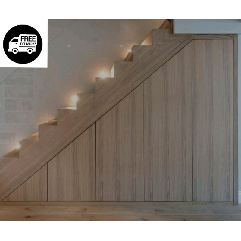 lemari bawah tangga / rak mewah unik custom P1,5xT2,3m