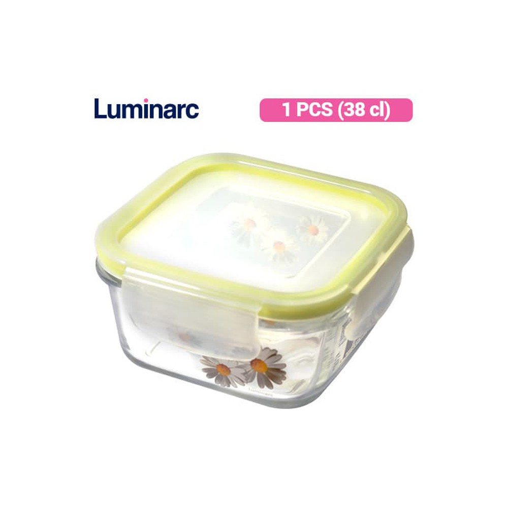 Luminarc Penyimpan Makanan Pure Box Paquerette Sqr 38 Cl/Pcs