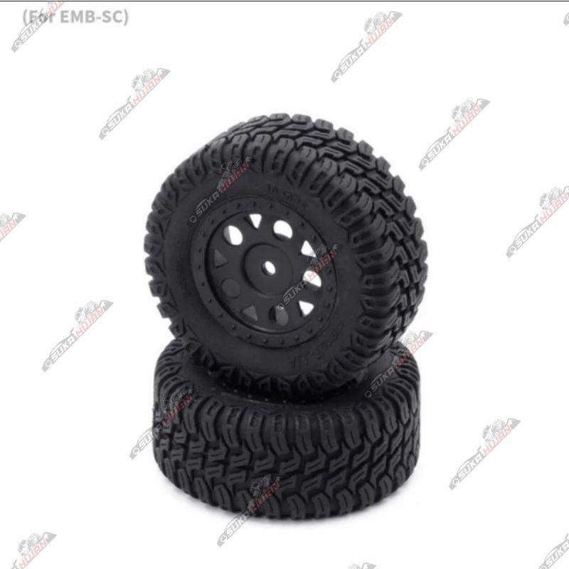 L6268 SC Tires Set Black 22' 2pcs 1/14 LC Racing EMB-SC Tire RC Car