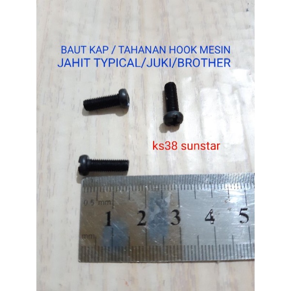 baut kap &amp; tahanan hook pada mesin jahit typical dll