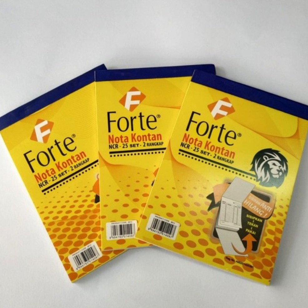 

Buku Nota | Nota Kontan | FORTE Rangkap 2 ( A6-8012) Kecil