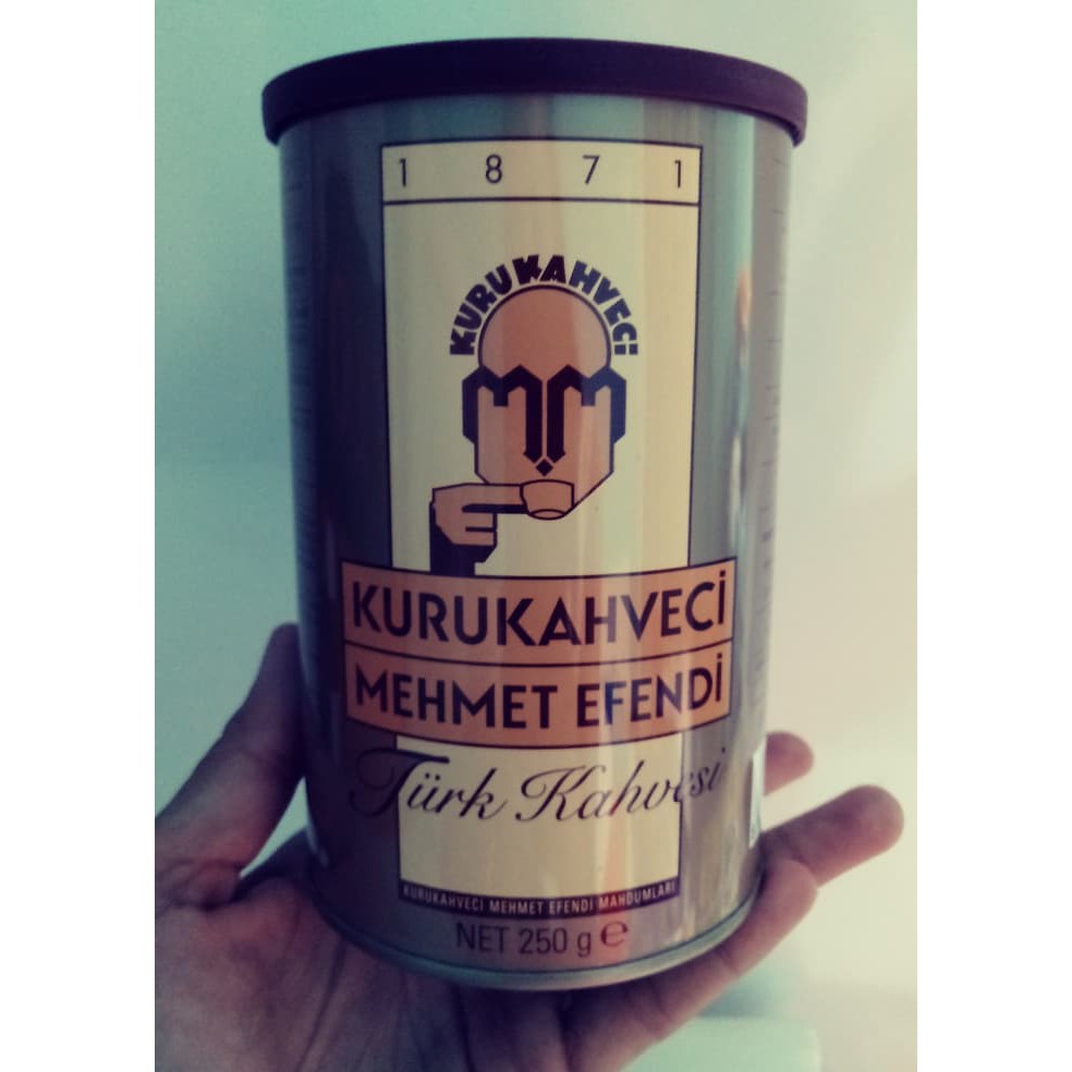 

Kopi Turki Kurukahveci Mehmet Efendi Kemasan Kaleng 250 gram. - kkp859
