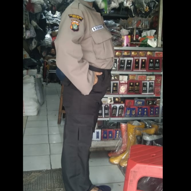 Termurah Seragam Satpam Setelan PDL Security Cokelat 2021 Baru PDL Satpam Drill di Shopee