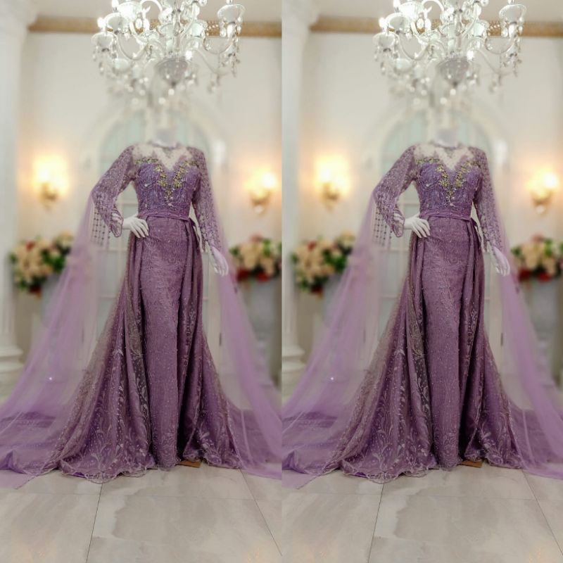 GAUN SLIM MEWAH BEREKOR MODERN//GAUN WEDDING PREMIUM//TERLARISS