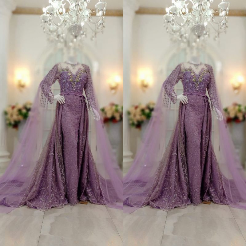 GAUN SLIM MEWAH BEREKOR MODERN//GAUN WEDDING PREMIUM//TERLARISS