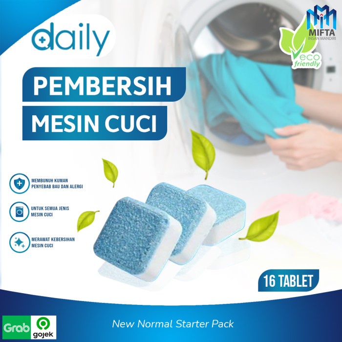 PEMBERSIH MESIN CUCI / DAILY WASHING MACHINE CLEANER PREMIUM TABLET