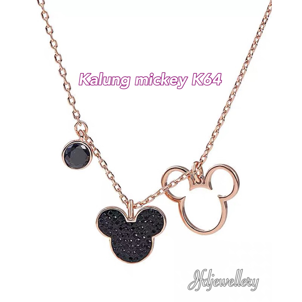 Kalung titanium Kalung mickey swarovski kalung korea - K64 (Antikarat)