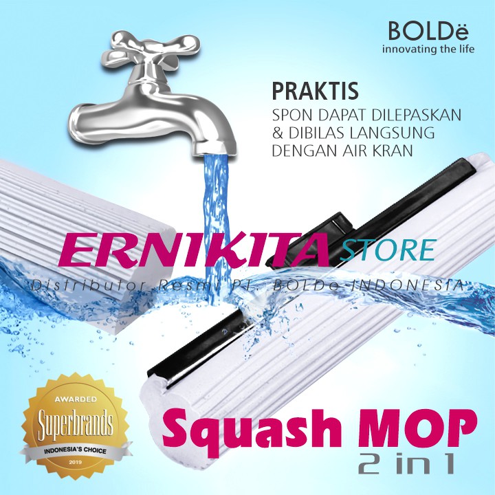 BOLDe REFILL SQUASH MOP 2 IN 1 - Sponge Alat Pel Modern