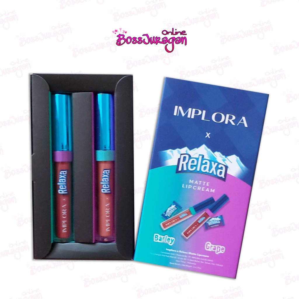 (BOSS) IMPLORA X RELAXA Matte Lipcream Barley &amp; Grape 2x2.9G