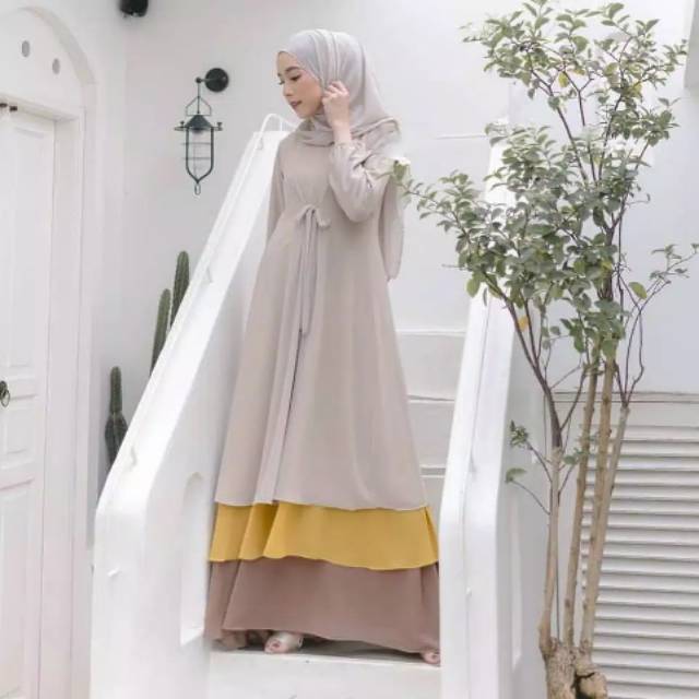 Heima dress baju gamis pakaian wanita fashion muslim